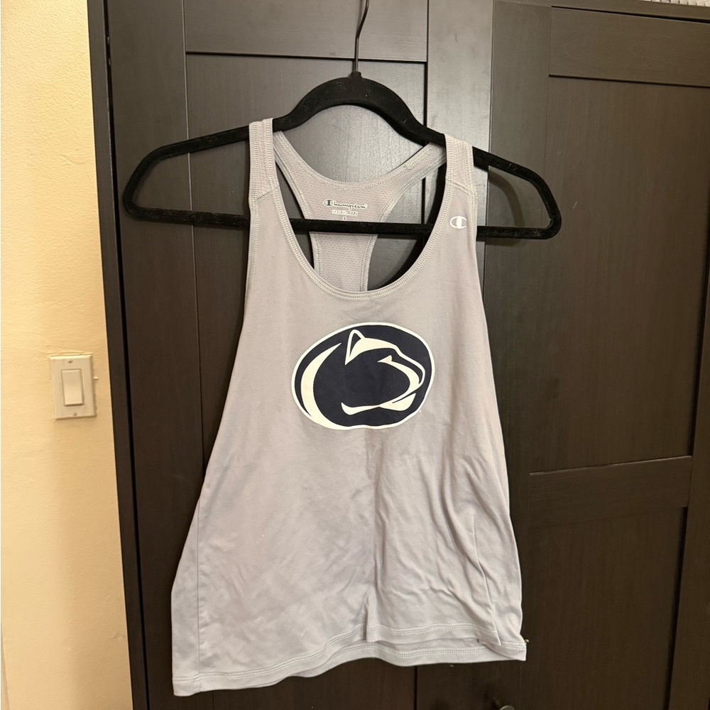 Champion Light Gray Women's Tank Top with Logo